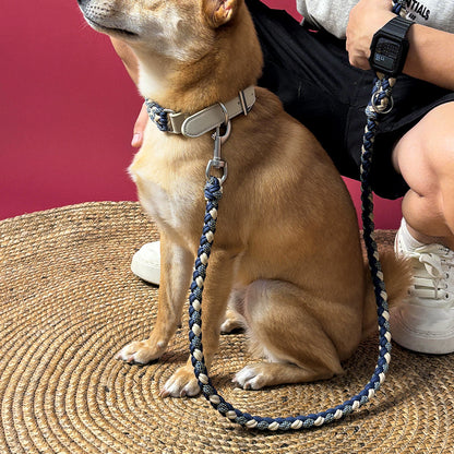 Handgewebtes Anti-Zug-Hundehalsband und -Leine aus Leder – langlebig und stilvoll für ultimative Kontrolle