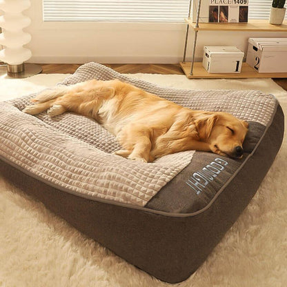 Grand coussin épais et résistant aux rayures pour chien avec protection de la colonne vertébrale - Confort ultime pour votre animal de compagnie