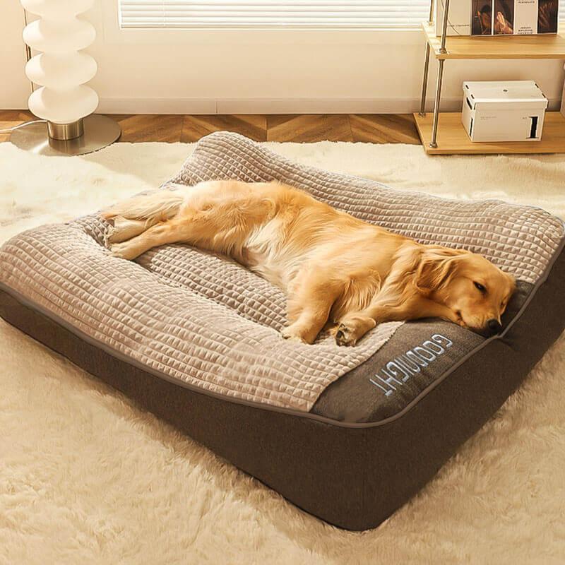 Grand coussin épais et résistant aux rayures pour chien avec protection de la colonne vertébrale - Confort ultime pour votre animal de compagnie