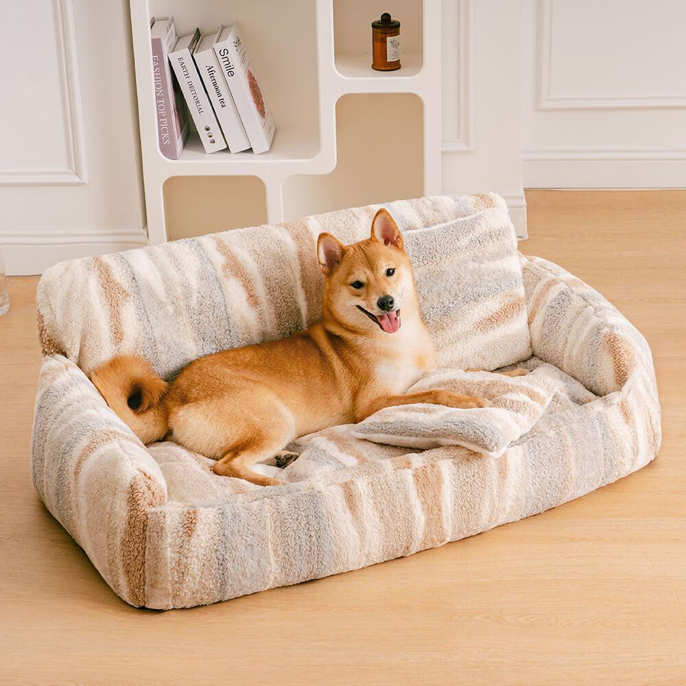 Canapé-lit extra large et douillet pour chien et chat Nordic Fluffy - Confort ultime pour vos animaux de compagnie