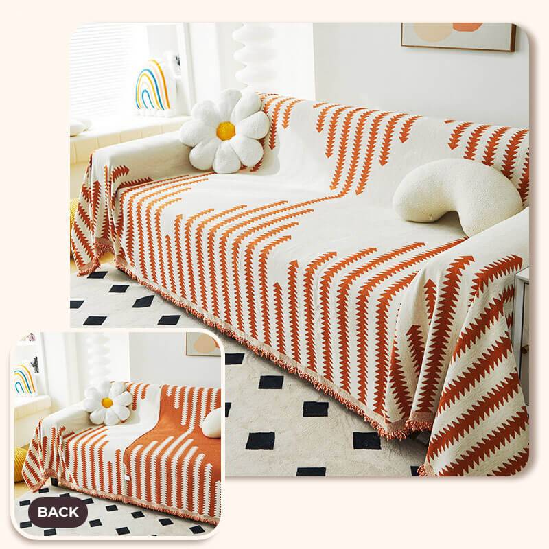 All-Seasons Chenille Fabric Double-Sided Anti-Scratch Couch Cover - Stylish Home Decoration