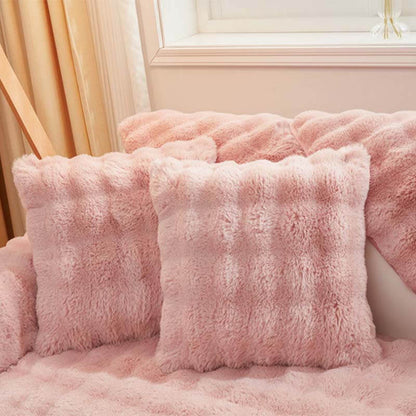 Housse de canapé confortable et antidérapante de couleur unie en peluche - Confort et polyvalence ultimes pour votre maison