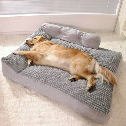 Grand coussin épais et résistant aux rayures pour chien avec protection de la colonne vertébrale - Confort ultime pour votre animal de compagnie