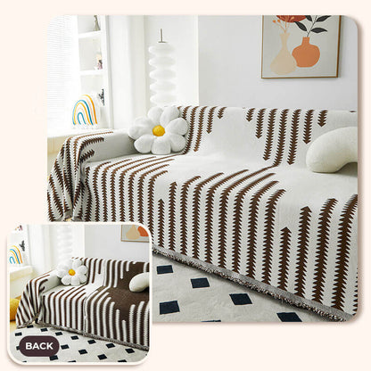 All-Seasons Chenille Fabric Double-Sided Anti-Scratch Couch Cover - Stylish Home Decoration