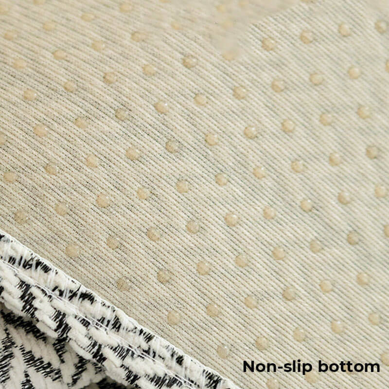 Solid Color Chenille Anti-Scratch Herringbone Couch Cover - Luxurious Comfort and Pet Protection