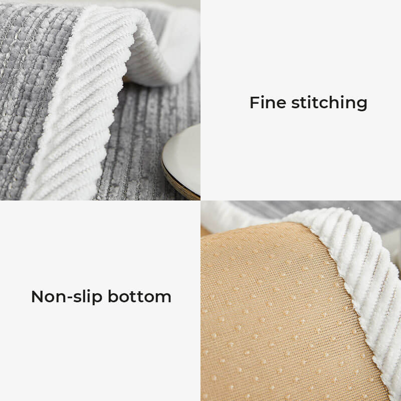 Simple Striped Chenille Anti-Scratch Couch Cover - Elegant Protection for Your Sofa