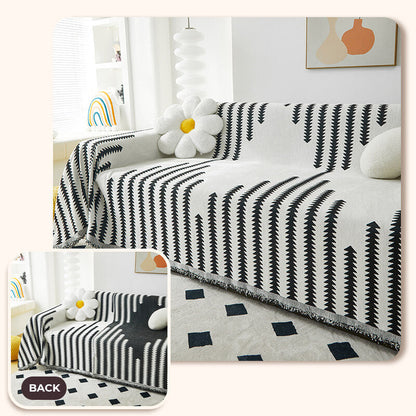 All-Seasons Chenille Fabric Double-Sided Anti-Scratch Couch Cover - Stylish Home Decoration