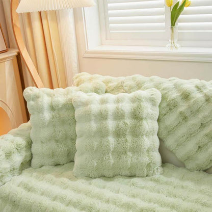 Housse de canapé confortable et antidérapante de couleur unie en peluche - Confort et polyvalence ultimes pour votre maison