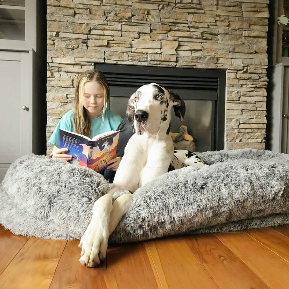 Donut-Hundebett für Haustiere bis Menschengröße – gemütliches orthopädisches Plüschbett für ultimativen Komfort und Halt